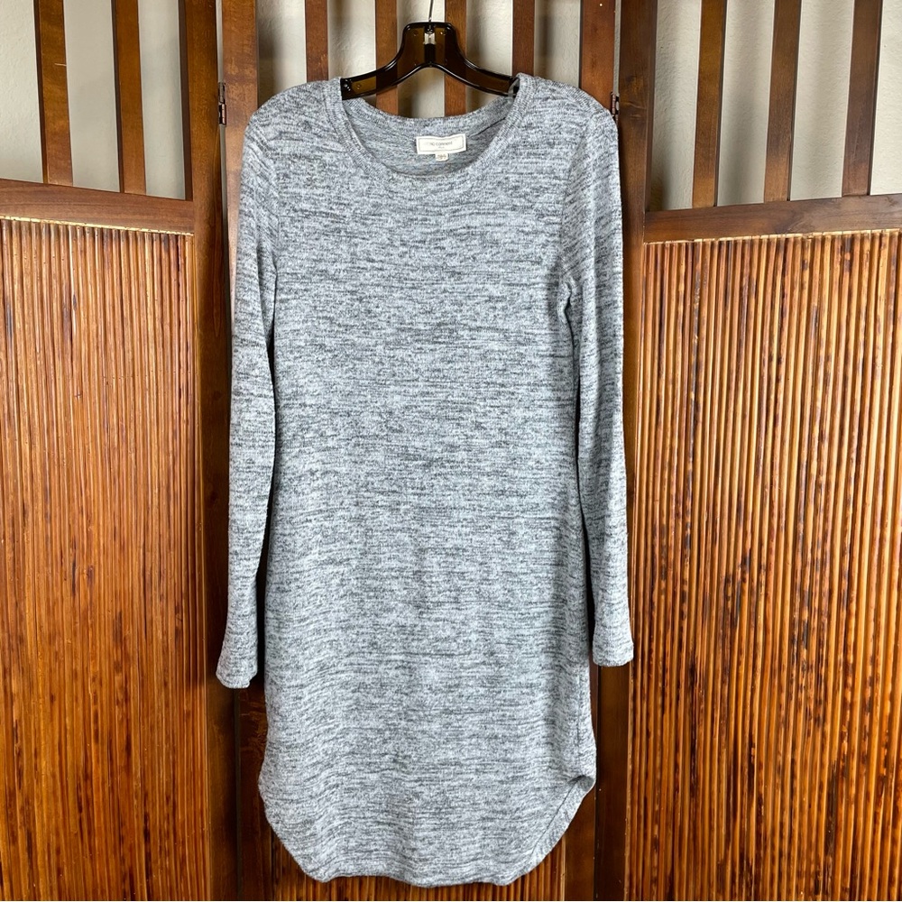Jersey Style Dress Gray Long Sleeve Size L - Picture 3 of 9